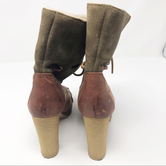 Rockport courtlyn duck bootie toffee olive 5.5 - Picture 4 of 7